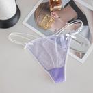 Calcinha Transparente De Cintura Baixa Com Laço Sexy E Renda Para Meninas, Lingerie Feminina