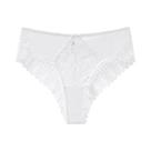 Calcinha Triangular De Seda Gelada Com Renda Em Formato De Folha, Efeito Levanta Bumbum, Sexy E