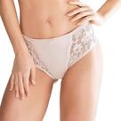 Calcinha triumph elegance com renda na lateral bege xg