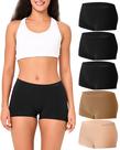 Calcinhas Boyshort BAMBOO COOL femininas sem costura, pacote com 5