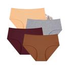 Calcinhas De Algodão Confortáveis plus Size Com Cintura Alta 4Pcs/Conjunto Respirável Sem Costura Calcinhas De Algodão Confortáveis plus Size Com Cintura Alta 4Pcs/Conjunto Respirável Sem Costura