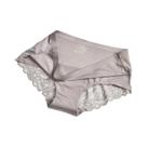 Calcinhas De Renda Femininas 3 Peças, Lingerie Francesa Sem Costura Em Seda Gelada, Respirável E De