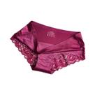 Calcinhas De Renda Femininas 3 Peças, Lingerie Francesa Sem Costura Em Seda Gelada, Respirável E De