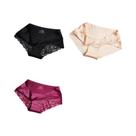 Calcinhas De Renda Femininas 3 Peças, Lingerie Francesa Sem Costura Em Seda Gelada, Respirável E De Calcinhas De Renda Femininas 3 Peças, Lingerie Francesa Sem Costura Em Seda Gelada, Respirável E De