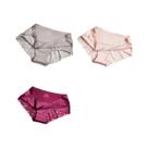 Calcinhas De Renda Femininas 3 Peças, Lingerie Francesa Sem Costura Em Seda Gelada, Respirável E De Calcinhas De Renda Femininas 3 Peças, Lingerie Francesa Sem Costura Em Seda Gelada, Respirável E De