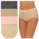 Calcinhas femininas ELLEN TRACY, cuecas completas, pacote com 4 unidades, tamanho 2X Calcinhas femininas ELLEN TRACY, cuecas completas, pacote com 4 unidades, tamanho 2X