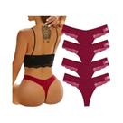 Calcinhas G-string De Algodão Com Renda Para Mulheres 4PCS Lingerie Sexy S-XL