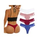 Calcinhas G-string De Algodão Com Renda Para Mulheres 4PCS Lingerie Sexy Tamanhos S-XL