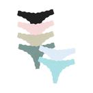 Calcinhas G-String Femininas Ultra Macias E Respiráveis Com Cintura Baixa E Babados, Kit Com 6