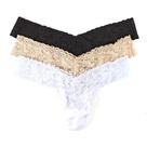Calcinhas Hanky Panky Signature em Renda de Cintura Baixa - Kit com 3