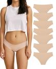 Calcinhas SHARICCA, biquíni feminino sem costura e atrevido, pacote com 7, bege, XS