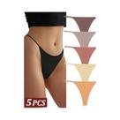 Calcinhas Tanga Sem Costura - 5 Peças, Cintura Baixa e Invisível