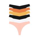 Calcinhas Ultra Finas Sem Costura Para Mulheres, 6PCS, G-String Com Cintura Em V, Cores Dopamina, Calcinhas Ultra Finas Sem Costura Para Mulheres, 6PCS, G-String Com Cintura Em V, Cores Dopamina,