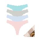 Calcinhas Ultra Macias E Respiráveis De Cintura Baixa Sem Costura Para Mulheres, 4 Peças, G-String Calcinhas Ultra Macias E Respiráveis De Cintura Baixa Sem Costura Para Mulheres, 4 Peças, G-String