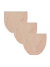 Calcinhas Vanity Fair Illumination Hi Cut, pacote com 3, rosa e bege