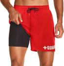 Calções de banho BLARIX Guard Compression Liner vermelho grande