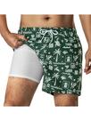 Calções de banho BRISIRA, forro de compressão masculino Quick Dry 5 cm Calções de banho BRISIRA, forro de compressão masculino Quick Dry 5 cm
