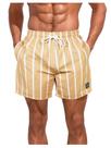 Calções de banho COZYEASE Quick Dry Elástico com Cordão Masculino Bege