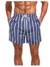 Calções de banho COZYEASE Quick Dry Elástico com Cordão Masculino Multicolorido