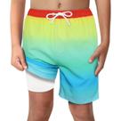 Calções de banho LUCOWEE Boys Rainbow Coloridos Tamanho 14-16 UPF 50+ Calções de banho LUCOWEE Boys Rainbow Coloridos Tamanho 14-16 UPF 50+