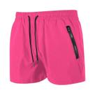 Calções De Banho Masculinos De Secagem Rápida Com Bolsos Com Zíper, Forro De Malha, Shorts De Praia
