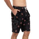 Calções de banho masculinos Scotamalone Quick Dry, forro de malha de 28 cm