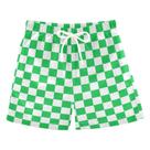 Calções de banho UMIRIKO Boys Green White Buffalo Checkered 10Y