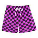 Calções de banho UMIRIKO Boys Pink Black Buffalo Checkered 2T