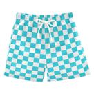 Calções de banho UMIRIKO Boys White Blue Buffalo Checkered 10Y