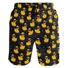 Calções de banho Wamika masculinos Yellow Duck, pretos, Quick Dry M