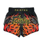 Calções de Muay Thai Fairtex Slim Cut - Preto Volcano