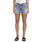Calções Silver Jeans Co. Suki Mid Rise Curvy Fit para mulheres