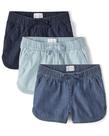 Calções The Children's Place Pull on Denim Rose Wash 6X/7