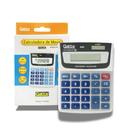 Calculadora de Mesa Cinza Big Display 08 Dígitos Solar + Bateria - Gatte Escolar Escritório Calculos