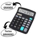 Calculadora Grande de Mesa Escritório Visor Grande 12 Dígitos - kenko