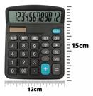 Calculadora Mesa Escritório Número Display Grande 12 Dígitos Cor Preto - Lehmox