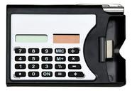 Calculadora + Suporte Cartão De Visitas + Porta Caneta Solar