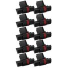 Calculator Ink Ribbon Replacement Bigger, pacote com 10 unidades, preto/vermelho
