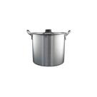 Caldeirão 30cm Tampa 18L Linha Hotel Industrial Alumi-Aço Alumínio Polido Alto Brilho Ultra Resistente Anatômica Alta Durabilidade