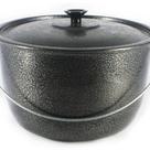 Caldeirão Alumínio Craqueado Alça Galvanizada Preto 16cm
