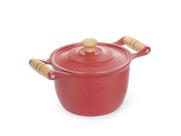 Caldeirão Alumínio Fundido Craqueado Alça De Madeira 14cm Caldeirão Alumínio Fundido Craqueado Alça De Madeira 14cm