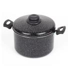Caldeirão Antiaderente com Tampa Aluminio 26Cm 7L Preto Nacional