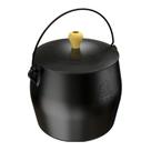 Caldeirao Bojudo Reto 14052 Ferro Fundido com Tampa 4,3L Preto para Fogao a Inducao Libaneza