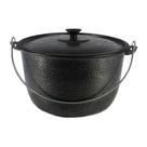 Caldeirao Fundido Craqueado Preto 24cm Alca Galvanizada 5L Uso Domestico Real Aluminio