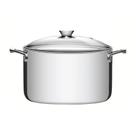 Caldeirão grano 24cm 5,8L totalmente polido brilho - com tampa de vidro