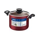 Caldeirão Paris Starflon Max Vermelho Com Tampa De Vidro 20 Cm 4,2 L - 7891112298446