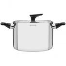 Caldeirão Tramontina Grano Baquelite 24cm Em Inox Com Corpo Triplo