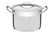 Caldeirão Tramontina Professional em Aço Inox Fundo Triplo com Tampa Plana Detalhe Satinado 24 cm 7,
