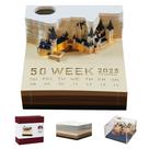 Calendário artístico 3D Memo Pad MACTANO 2025 com 160 páginas