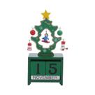 Calendário de Advento de Natal em Madeira - Decoração com Boneco de Neve, Papai Noel e Rena